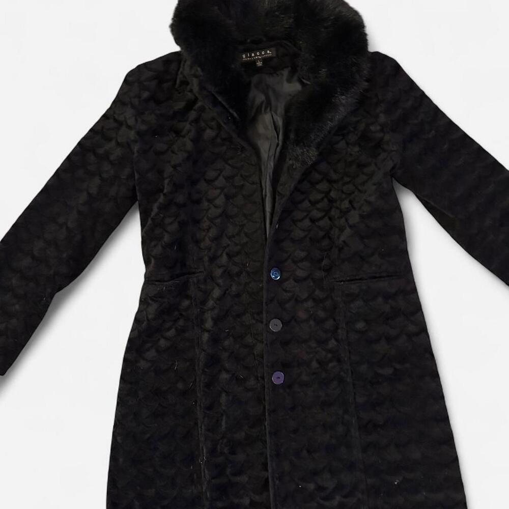 Vintage Y2K Goth Mob Wife Statement Coat - Picture 6 of 7